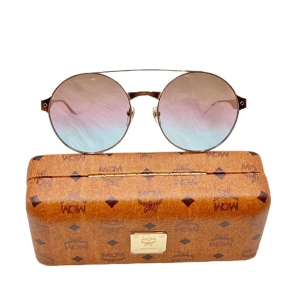 New MCM Round Aviator 58mm Pink Sunglasses - Picture 2 of 15